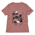 World Map Women S V Neck Tee V Neck T Shirt US Trend