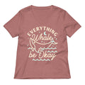 Everything Whale Be Okay Women S V Neck Tee V Neck T Shirt Minimal Style