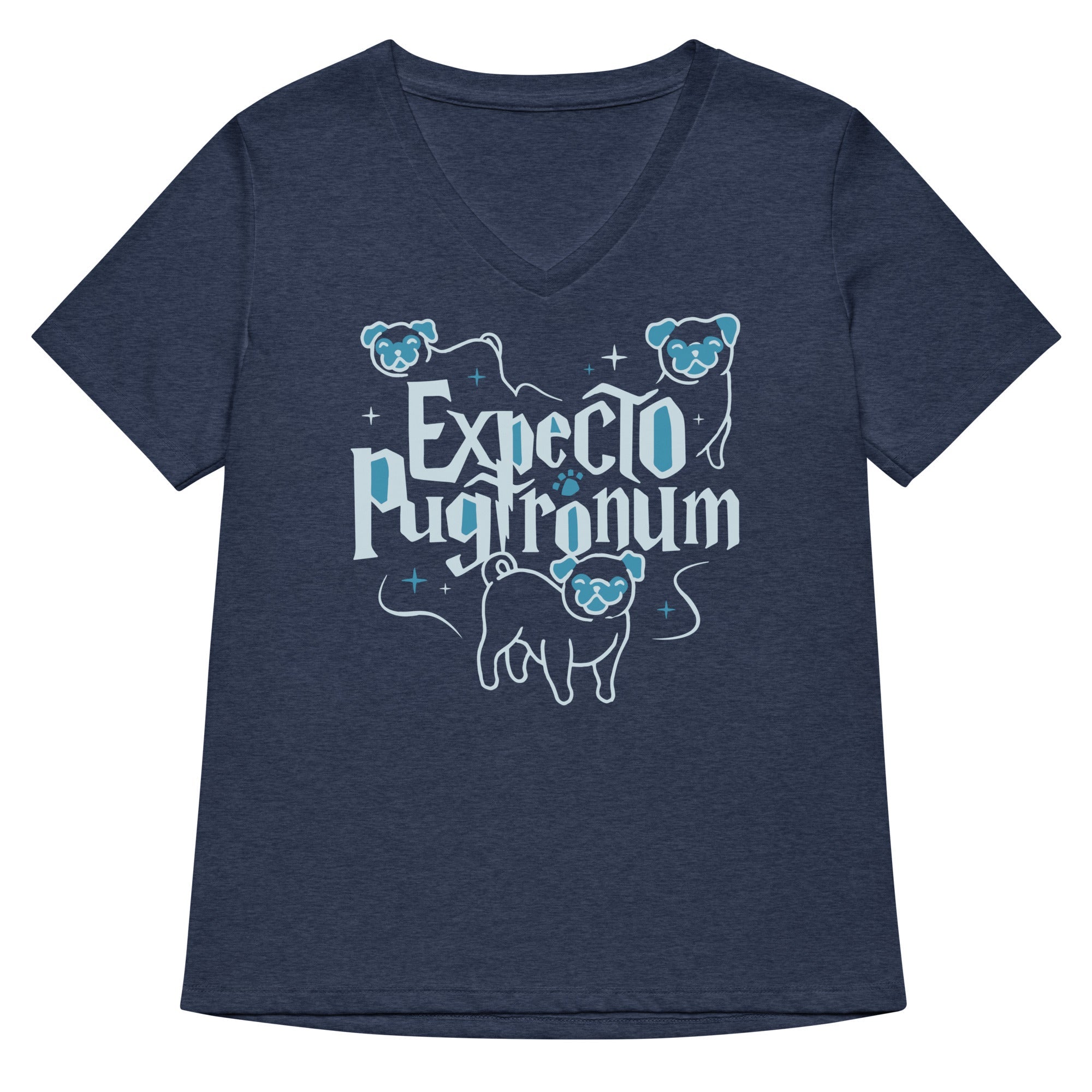 Expecto Pugtronum Women S V Neck Tee V Neck T Shirt US Trend