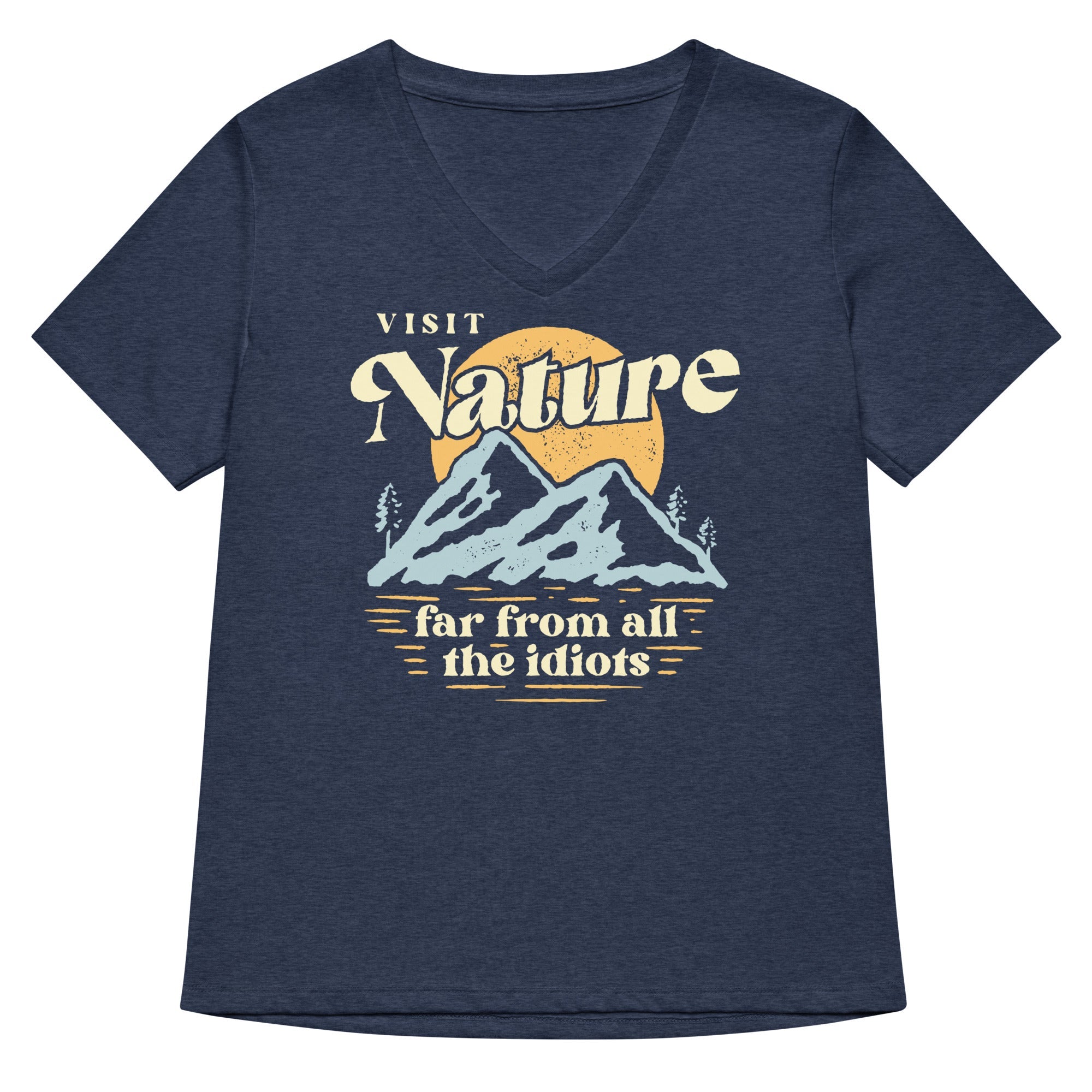 Visit Nature Women S V Neck Tee V Neck T Shirt Everyday Wear