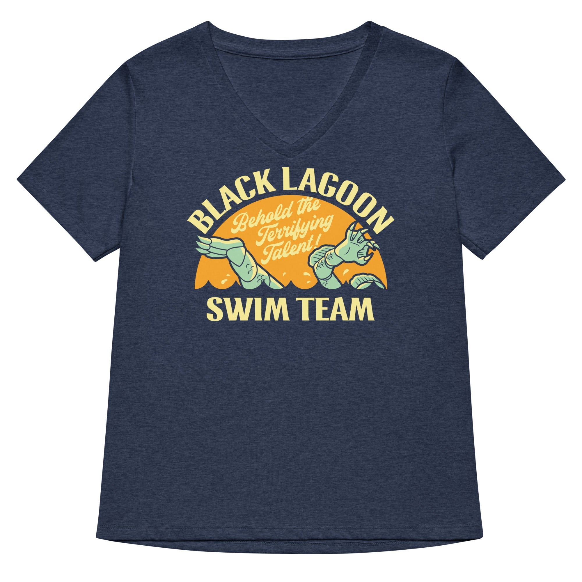 Black Lagoon Swim Team Women S V Neck Tee V Neck T Shirt Minimal Style
