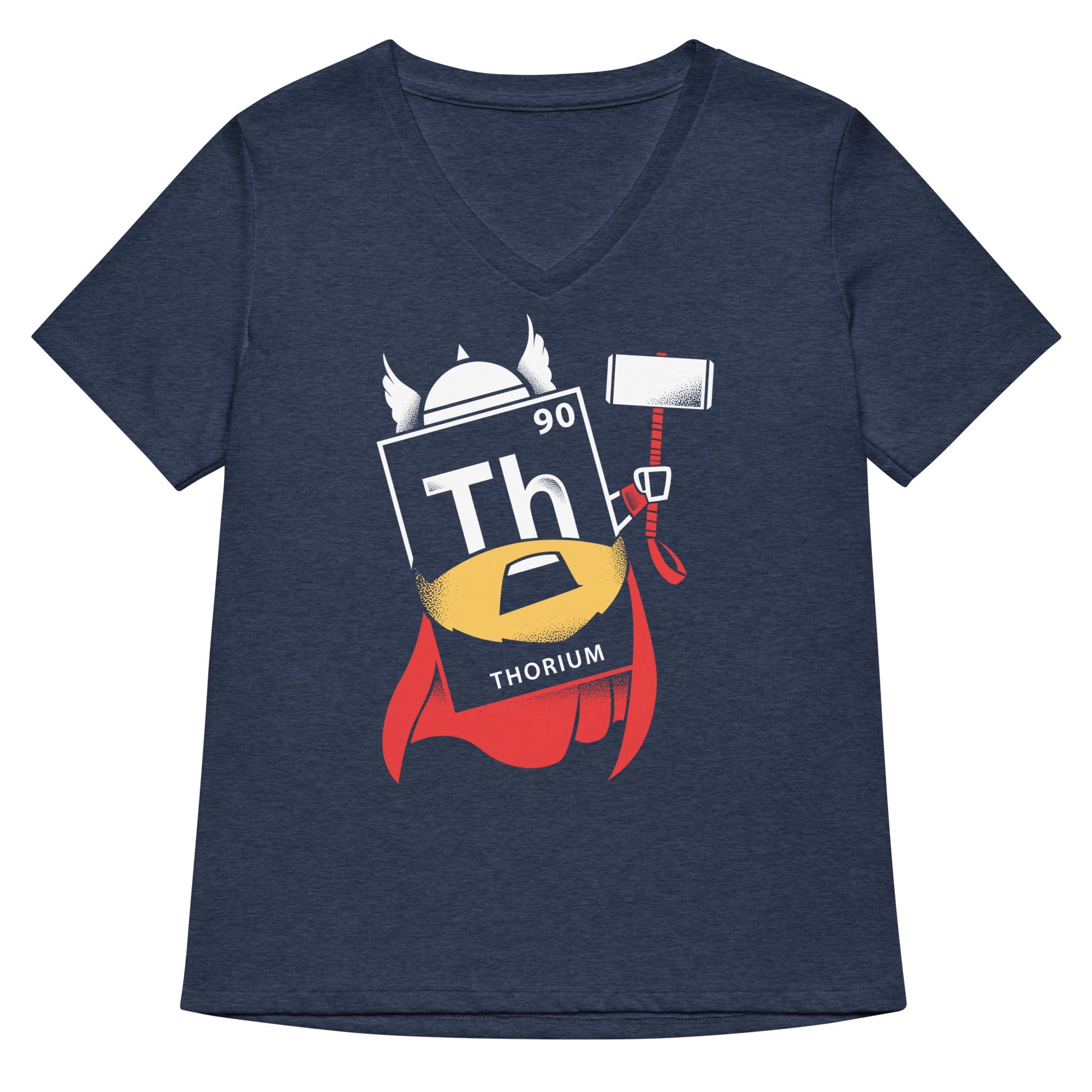 Thorium Women S V Neck Tee V Neck T Shirt Premium Print