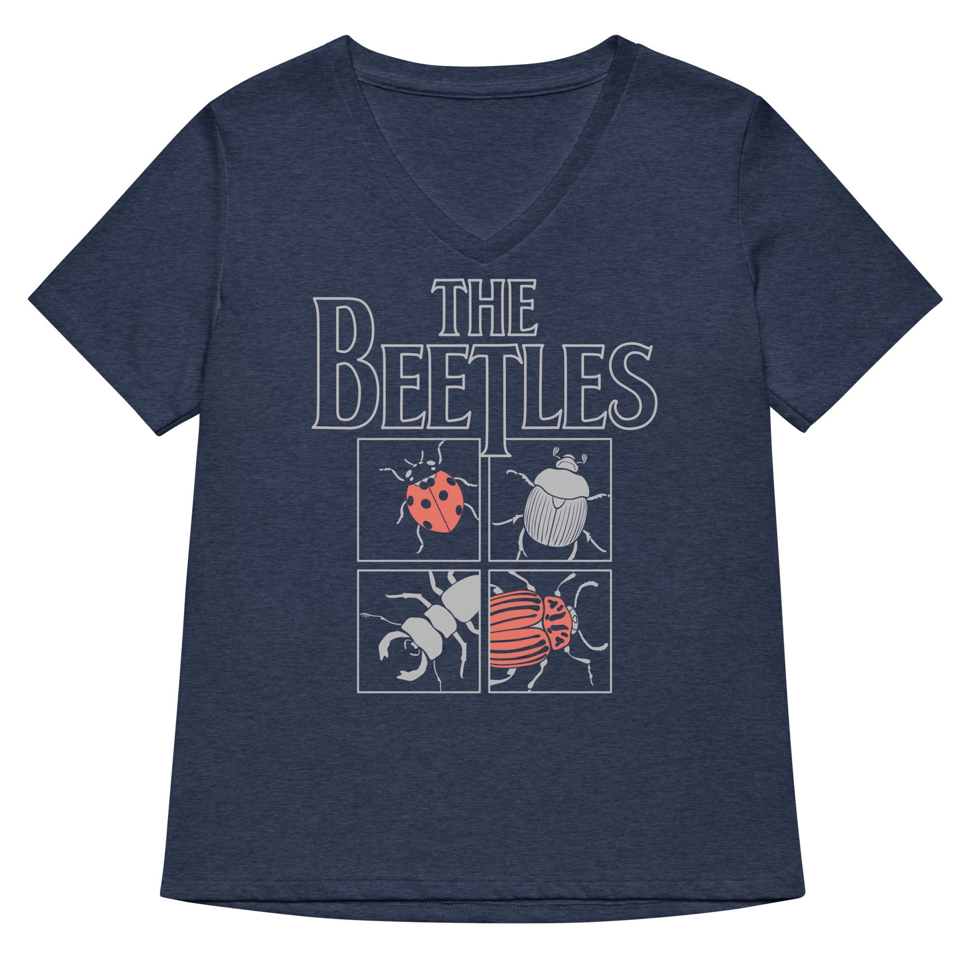The Beetles Women S V Neck Tee V Neck T Shirt Minimal Style