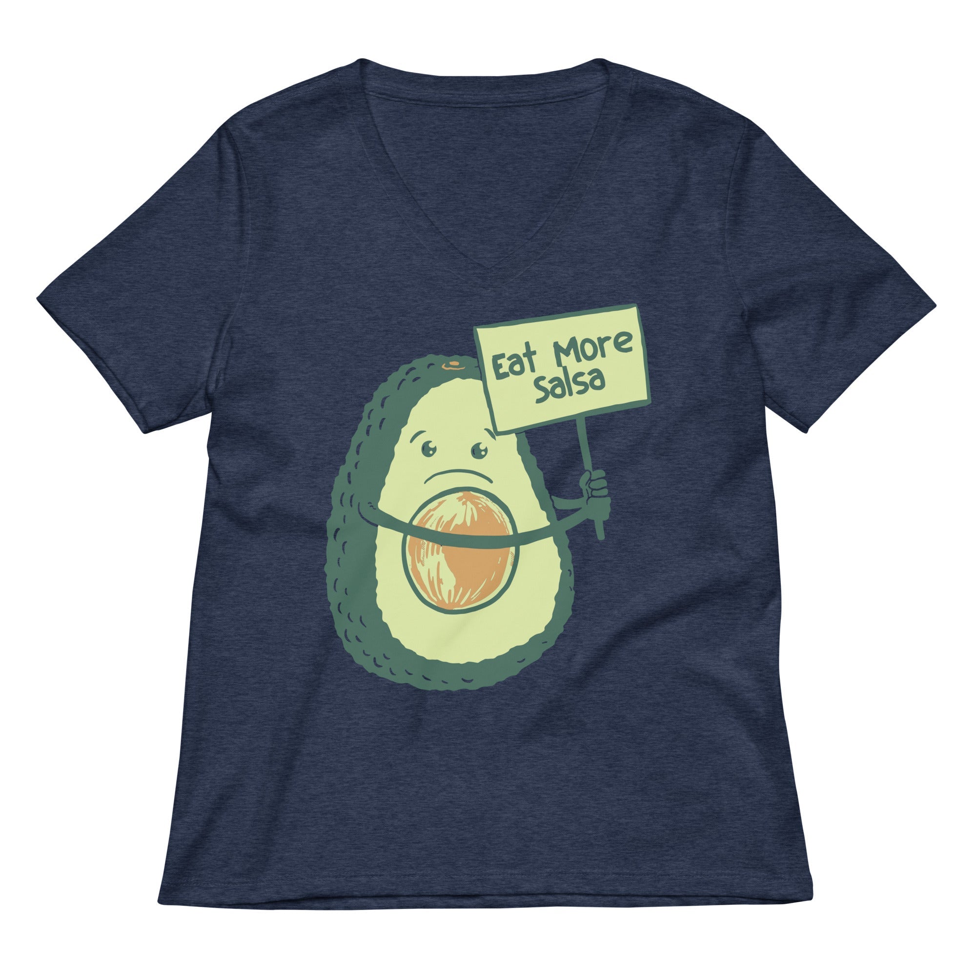 Eat More Salsa Women S V Neck Tee V Neck T Shirt Premium Print