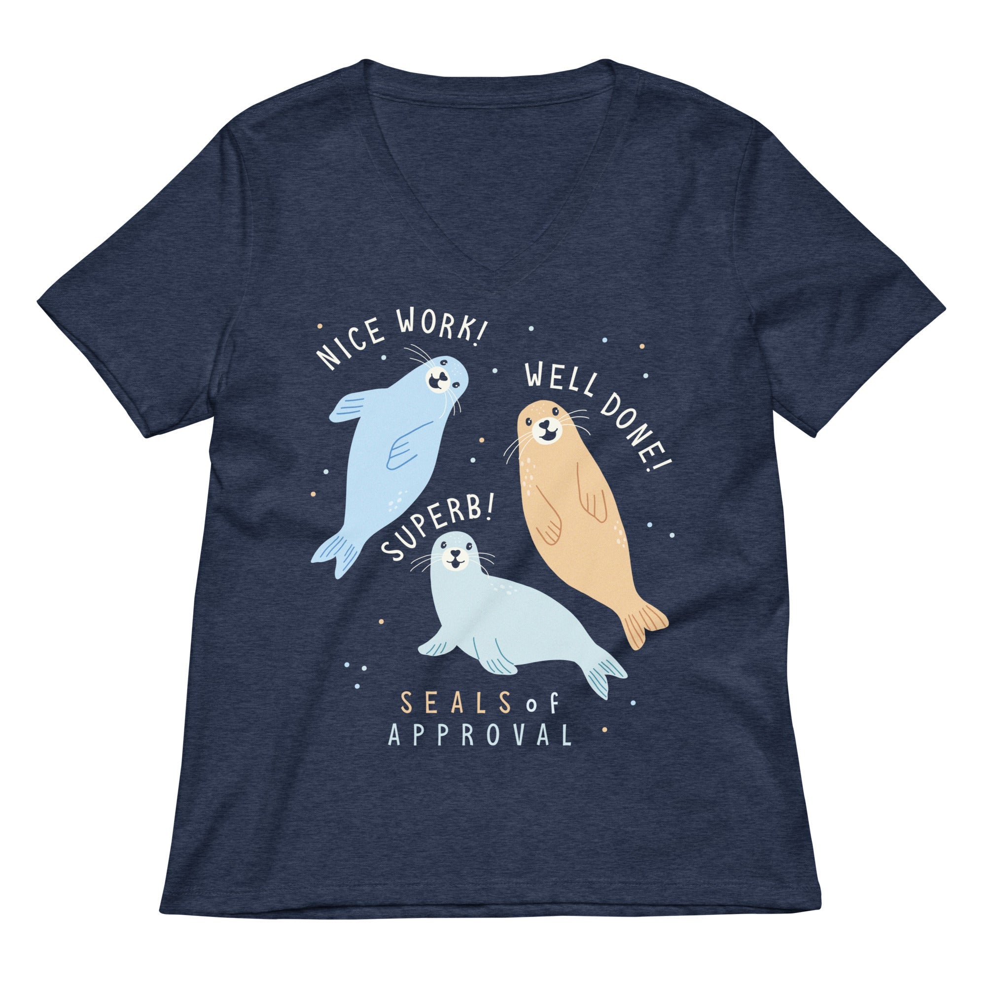 Seals Of Approval Women S V Neck Tee V Neck T Shirt Gift Ready