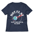 Not Flat We Checked Again Women S V Neck Tee V Neck T Shirt Minimal Style