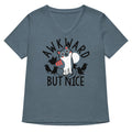 Awkward But Nice Women S V Neck Tee V Neck T Shirt Everyday Wear