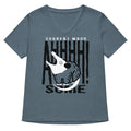 Current Mood Ahhhhsome Women S V Neck Tee V Neck T Shirt Premium Print