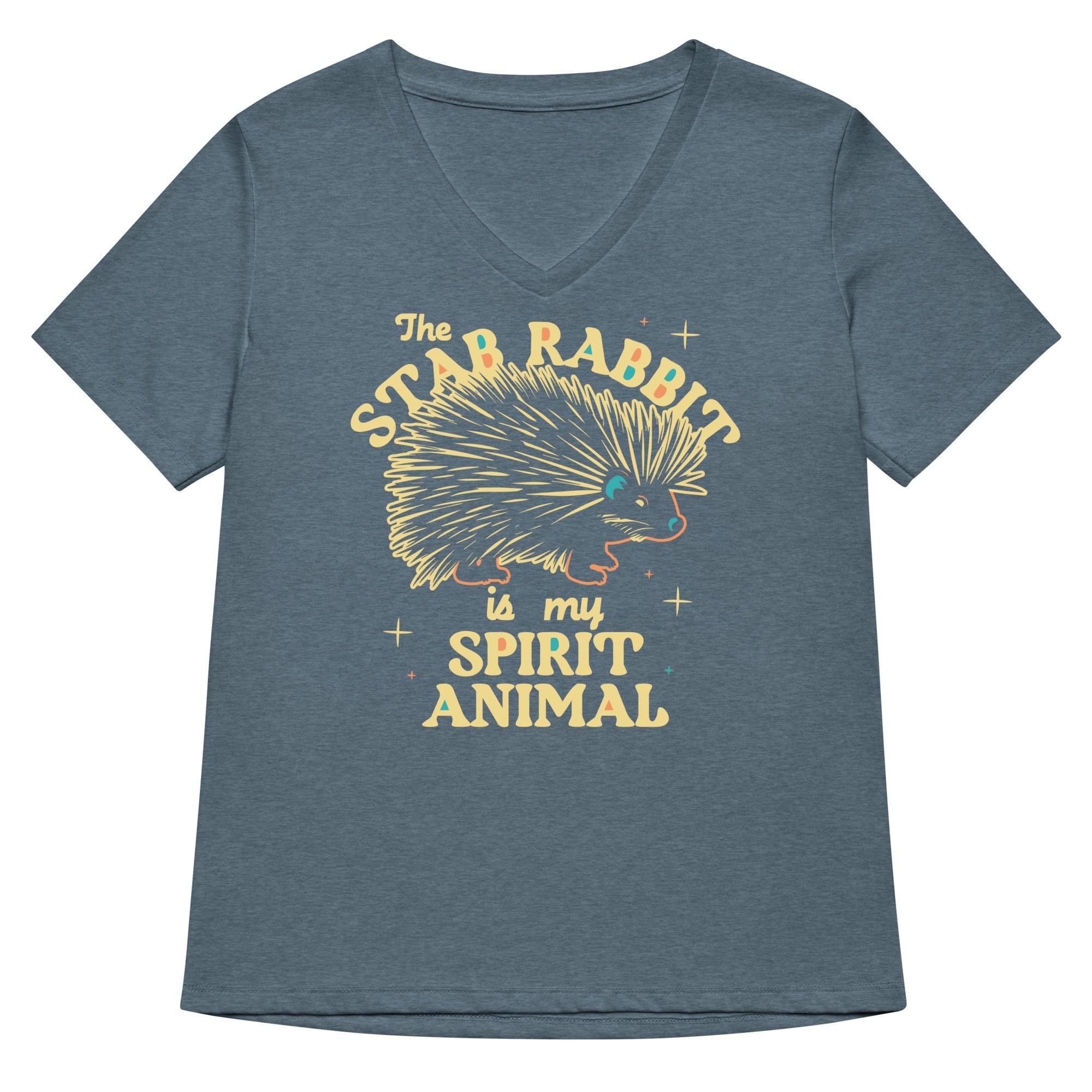 The Stab Rabbit Is My Spirit Animal Women S V Neck Tee V Neck T Shirt Clean Design