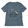 I Eat What Want Women S V Neck Tee V Neck T Shirt US Trend