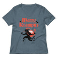 Merry Krampus Women S V Neck Tee V Neck T Shirt Gift Ready