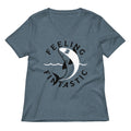 Feeling Fintastic Women S V Neck Tee V Neck T Shirt Minimal Style