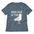 Imma Steal Ur Fries Women S V Neck Tee V Neck T Shirt Gift Ready