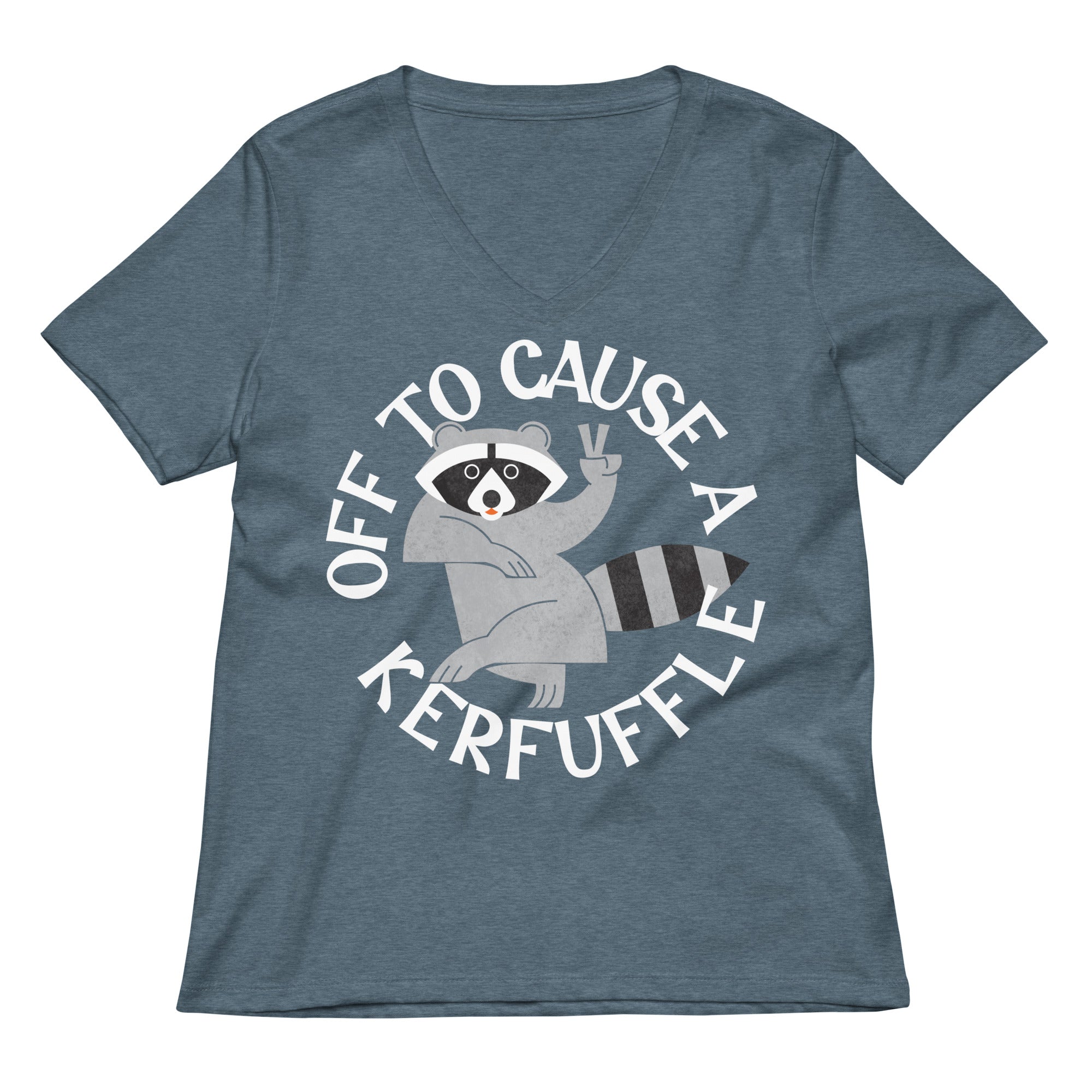 Off To Cause A Kerfuffle Women S V Neck Tee V Neck T Shirt Gift Ready