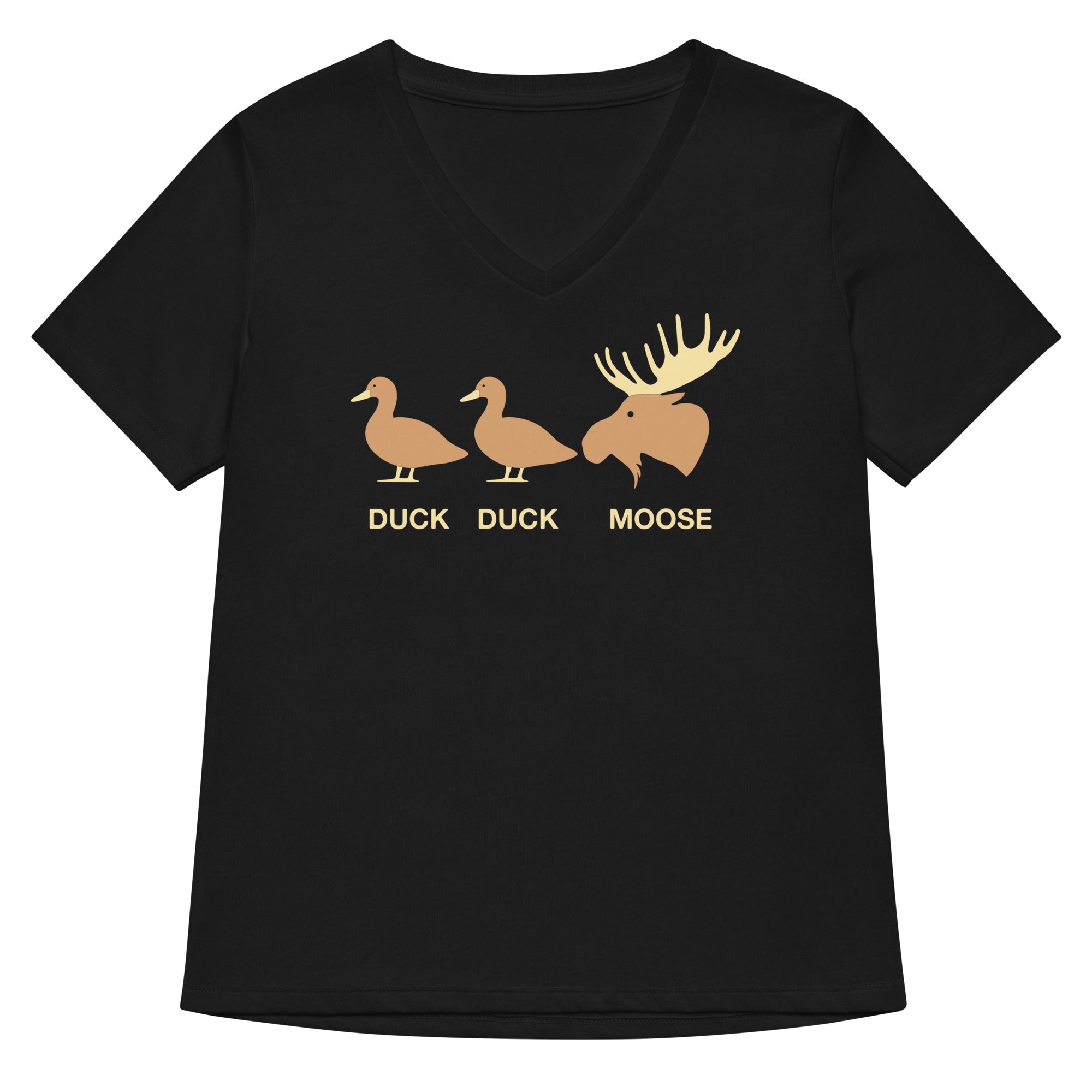 Duck Moose Women S V Neck Tee V Neck T Shirt US Trend