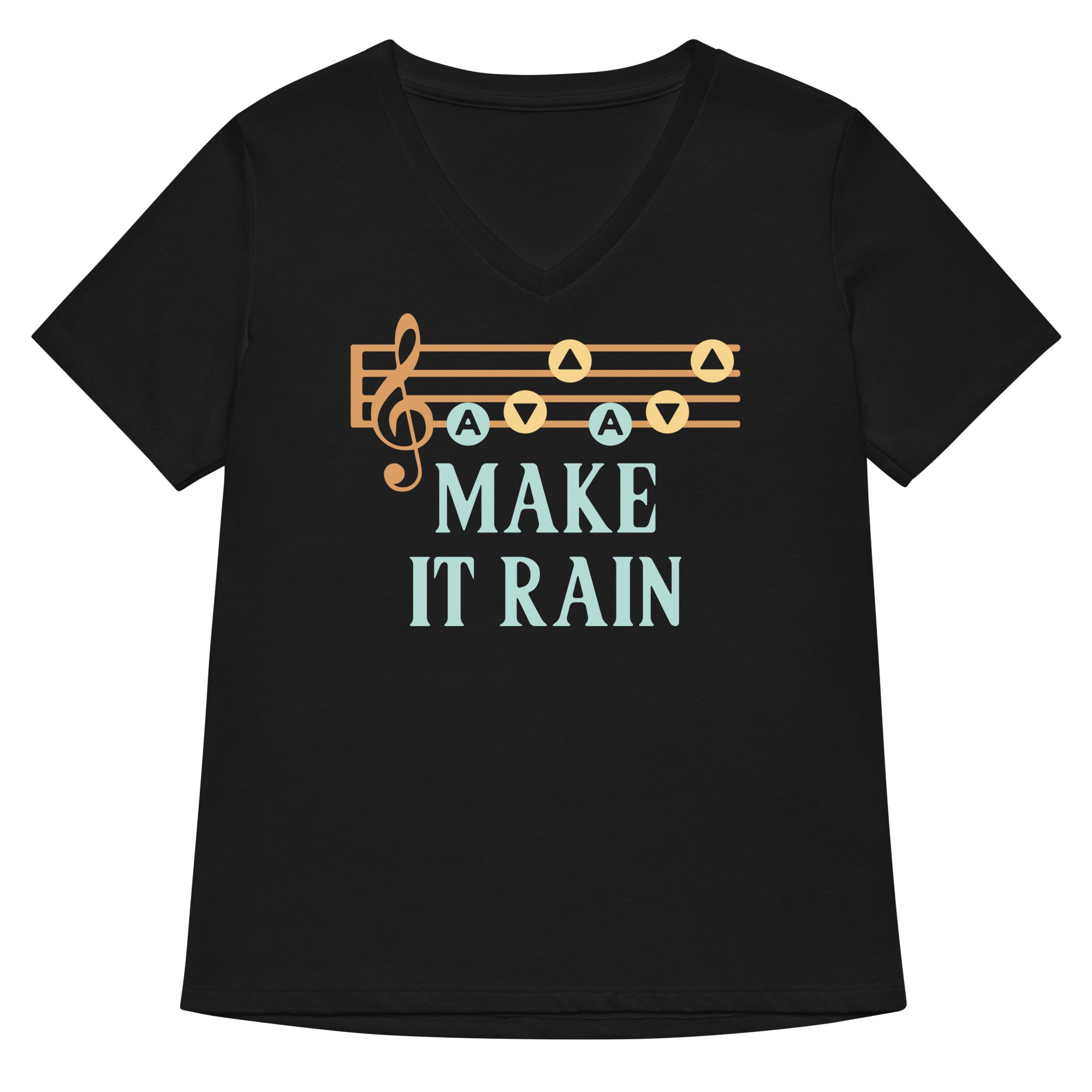 Make It Rain Women S V Neck Tee V Neck T Shirt Minimal Style