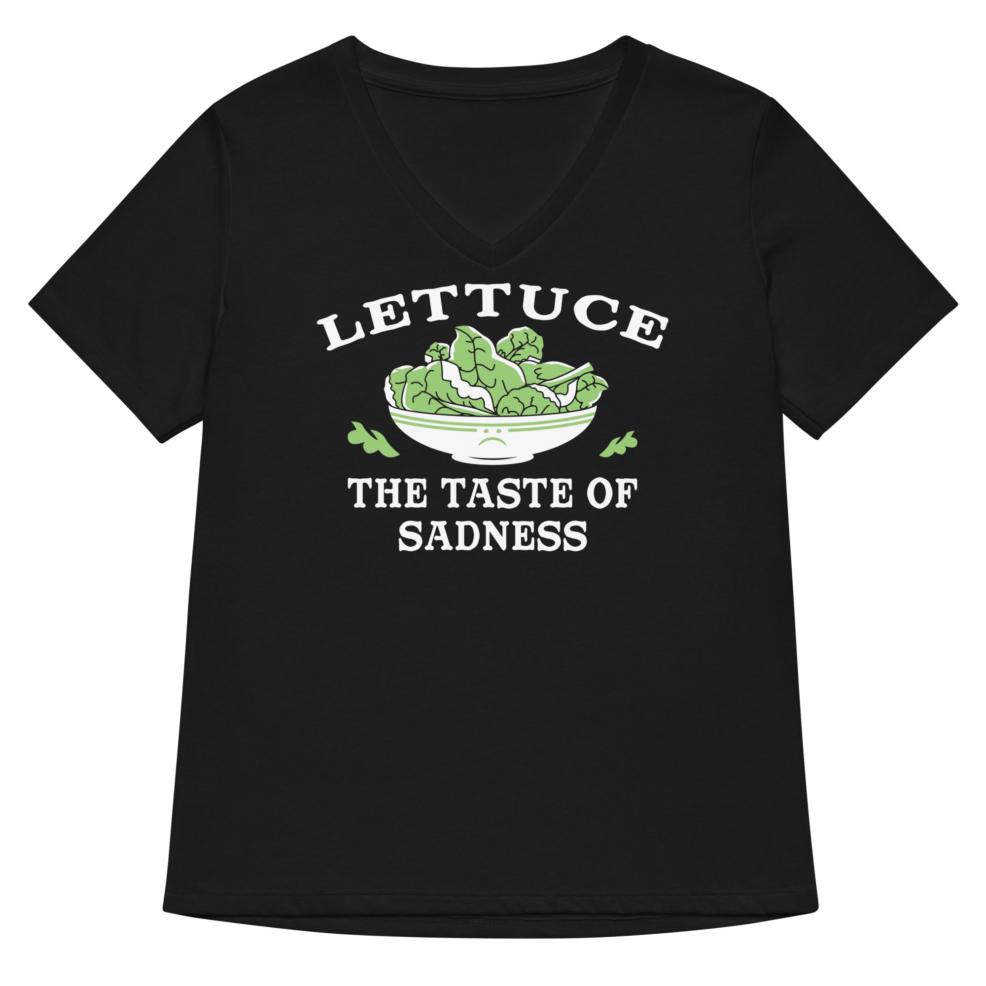 Lettuce The Taste Of Sadness Women S V Neck Tee V Neck T Shirt Premium Print