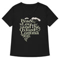 Peace Love And The Oxford Comma Women S V Neck Tee V Neck T Shirt Everyday Wear