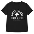 Amity Island Beach Rescue Women S V Neck Tee V Neck T Shirt Minimal Style
