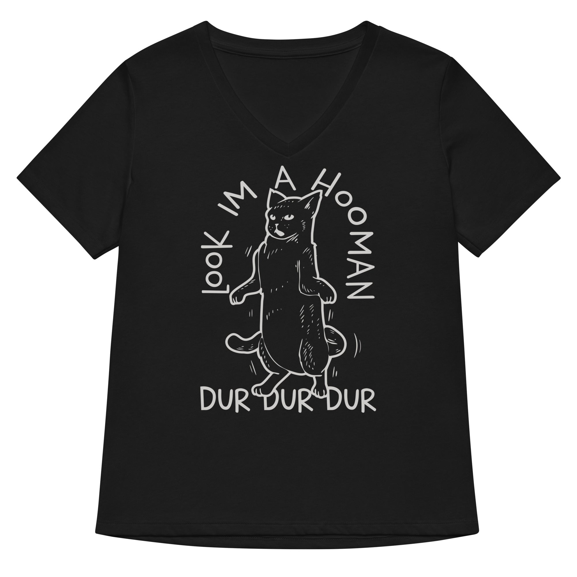 Look I M A Hooman Women S V Neck Tee V Neck T Shirt US Trend