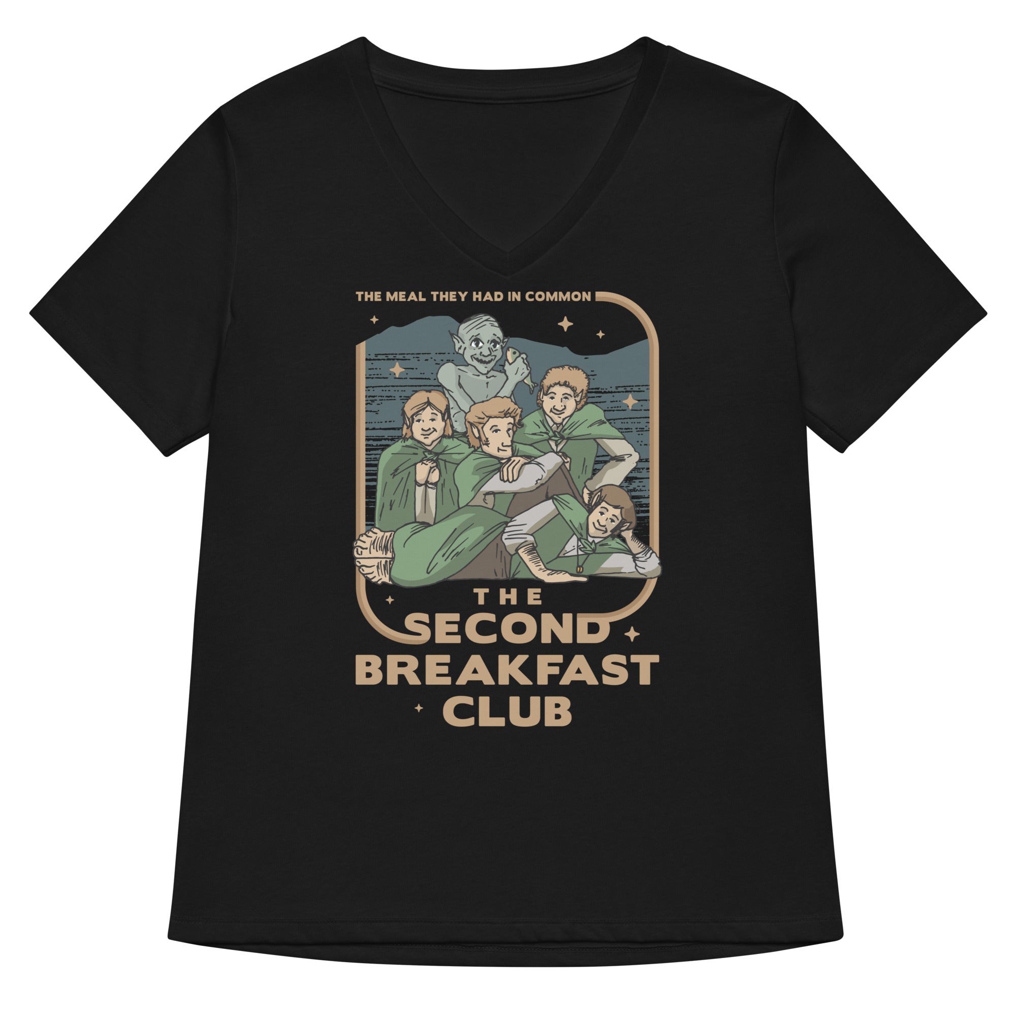 The Second Breakfast Club Women S V Neck Tee V Neck T Shirt US Trend