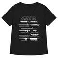 Common Types Of Swords Women S V Neck Tee V Neck T Shirt Gift Ready
