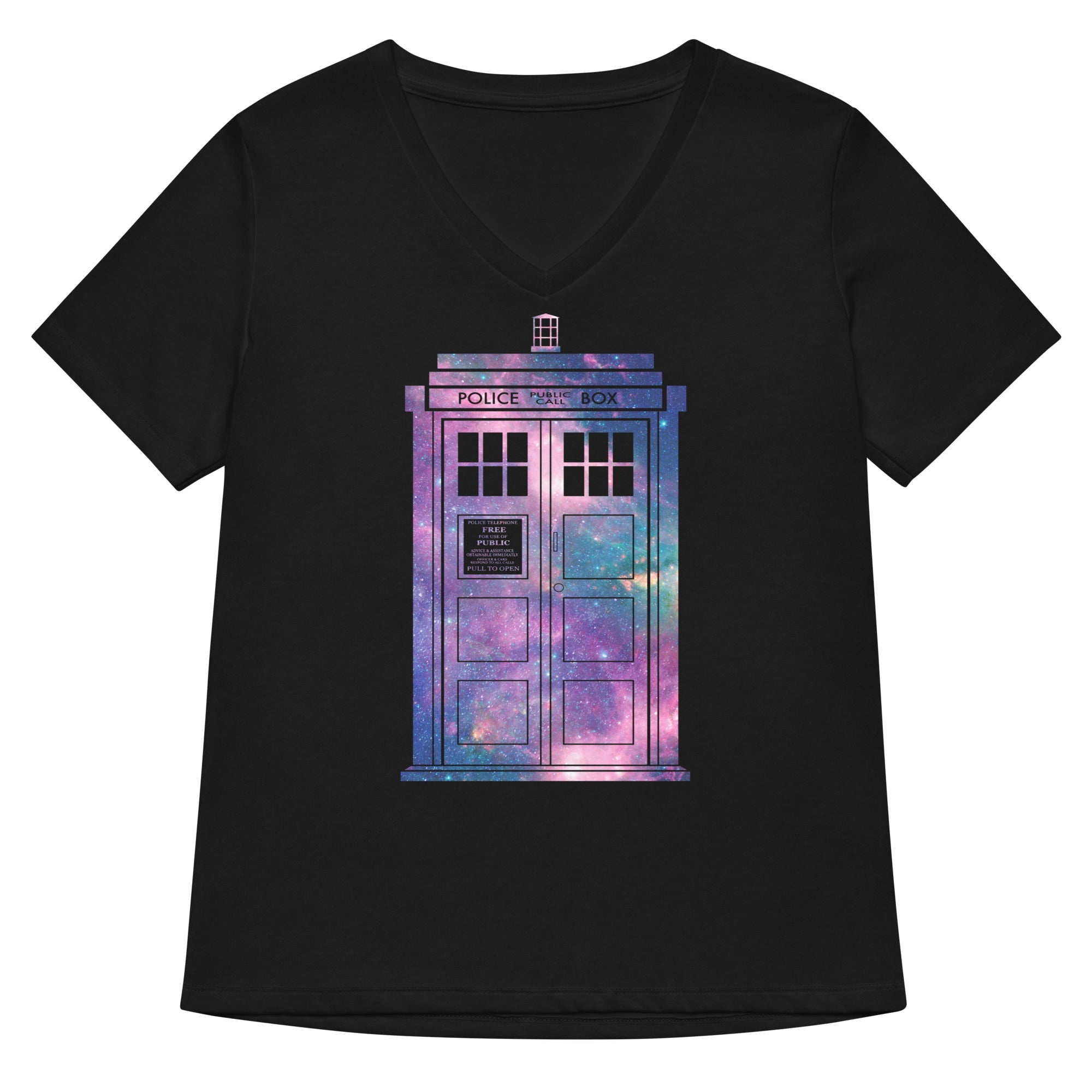 Police Box Women S V Neck Tee V Neck T Shirt Gift Ready