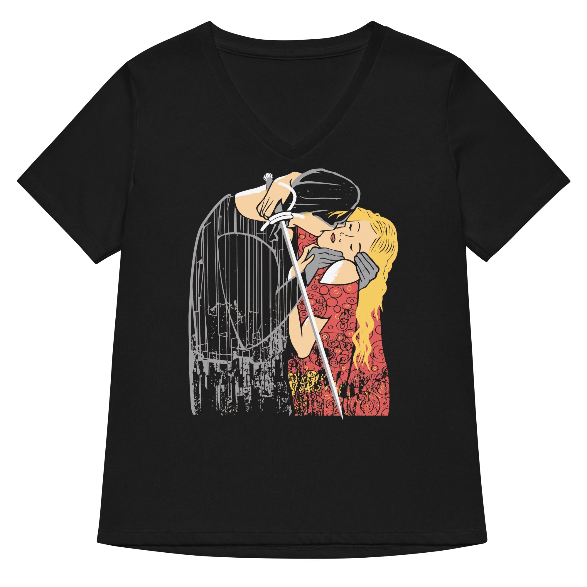 The Dread Pirate S Kiss Women V Neck Tee V Neck T Shirt Clean Design