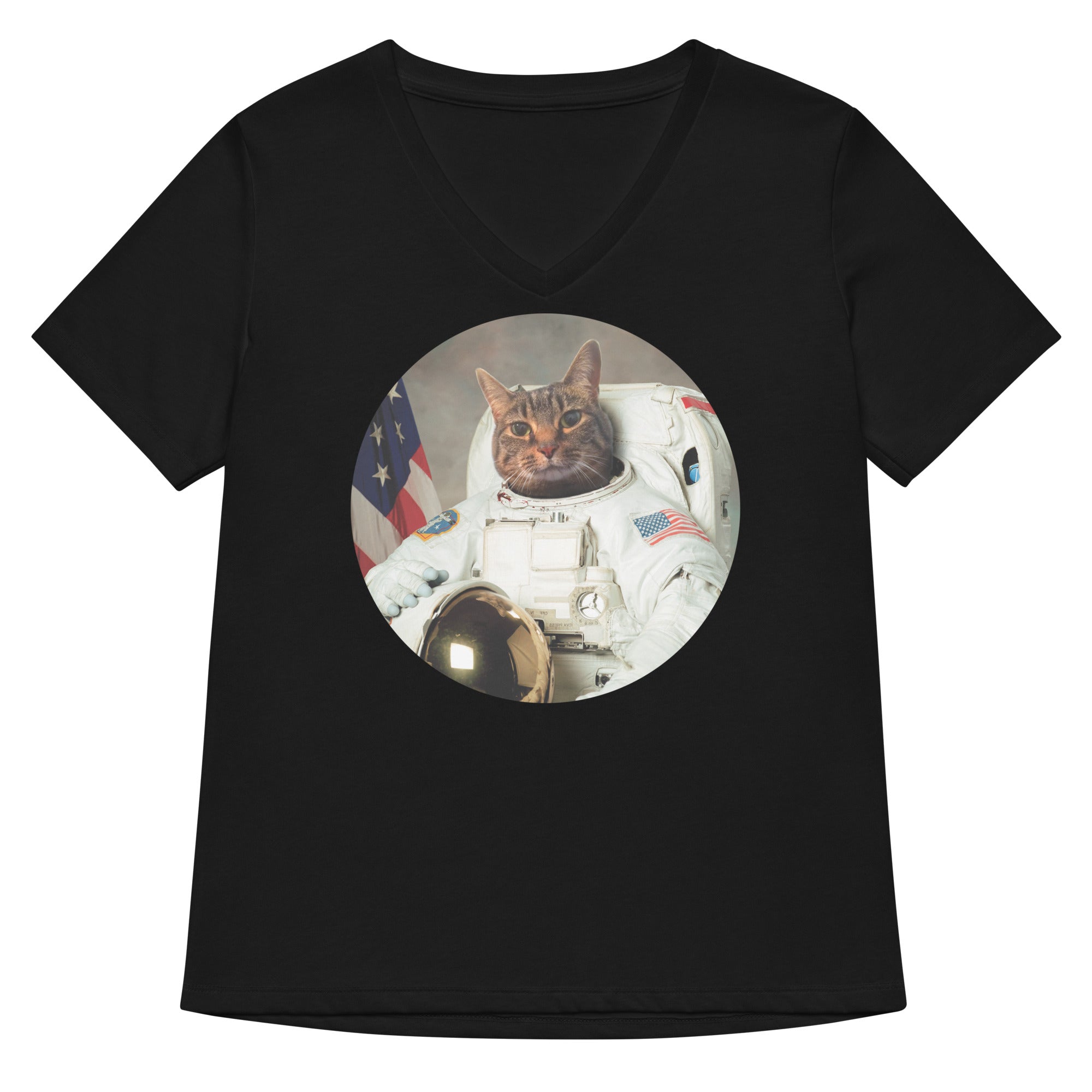 Astrocat Women S V Neck Tee V Neck T Shirt Minimal Style