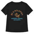 Be A Goldfish Women S V Neck Tee V Neck T Shirt Premium Print
