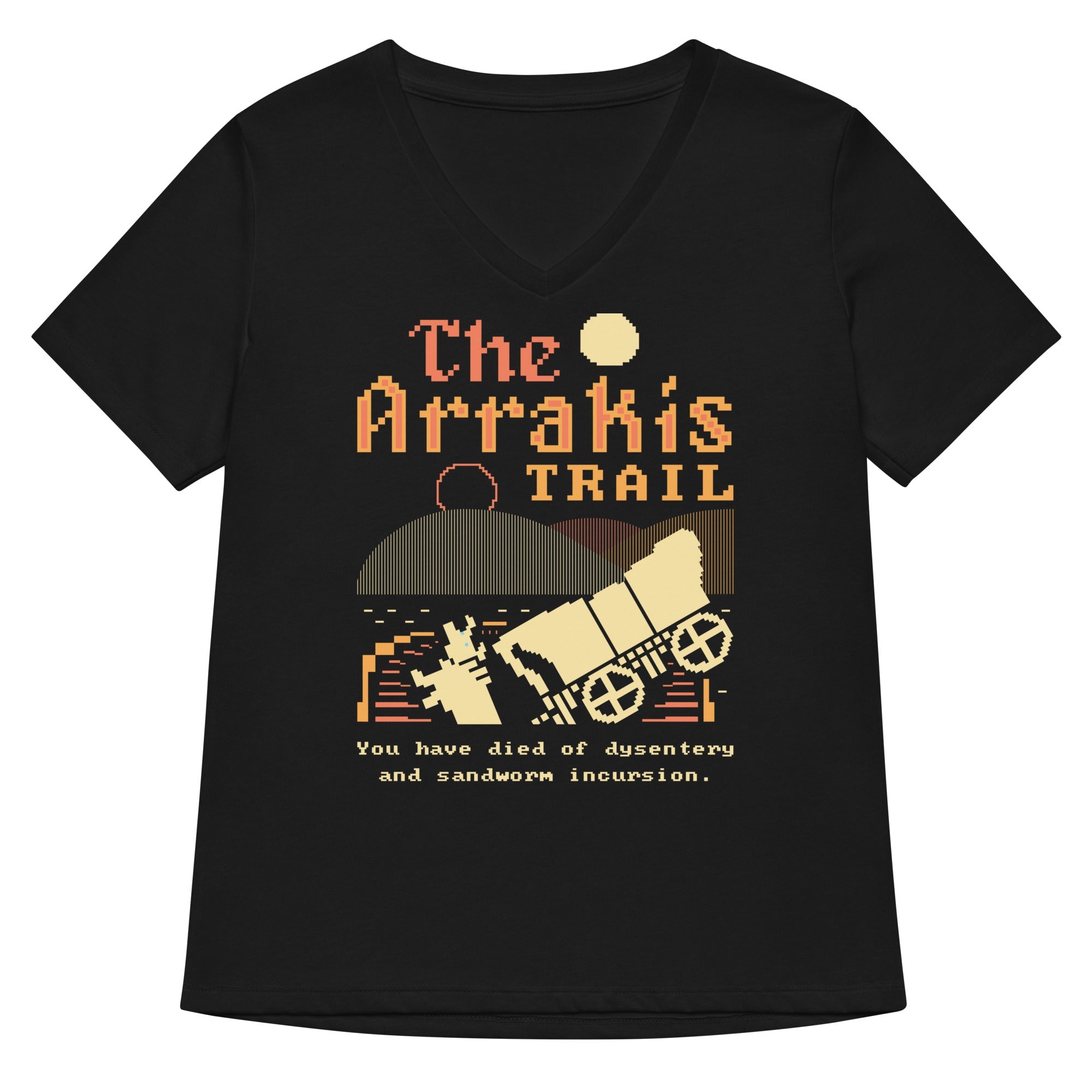 The Arrakis Trail Women S V Neck Tee V Neck T Shirt Premium Print