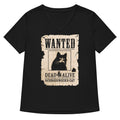 Wanted Dead And Alive Women S V Neck Tee V Neck T Shirt US Trend