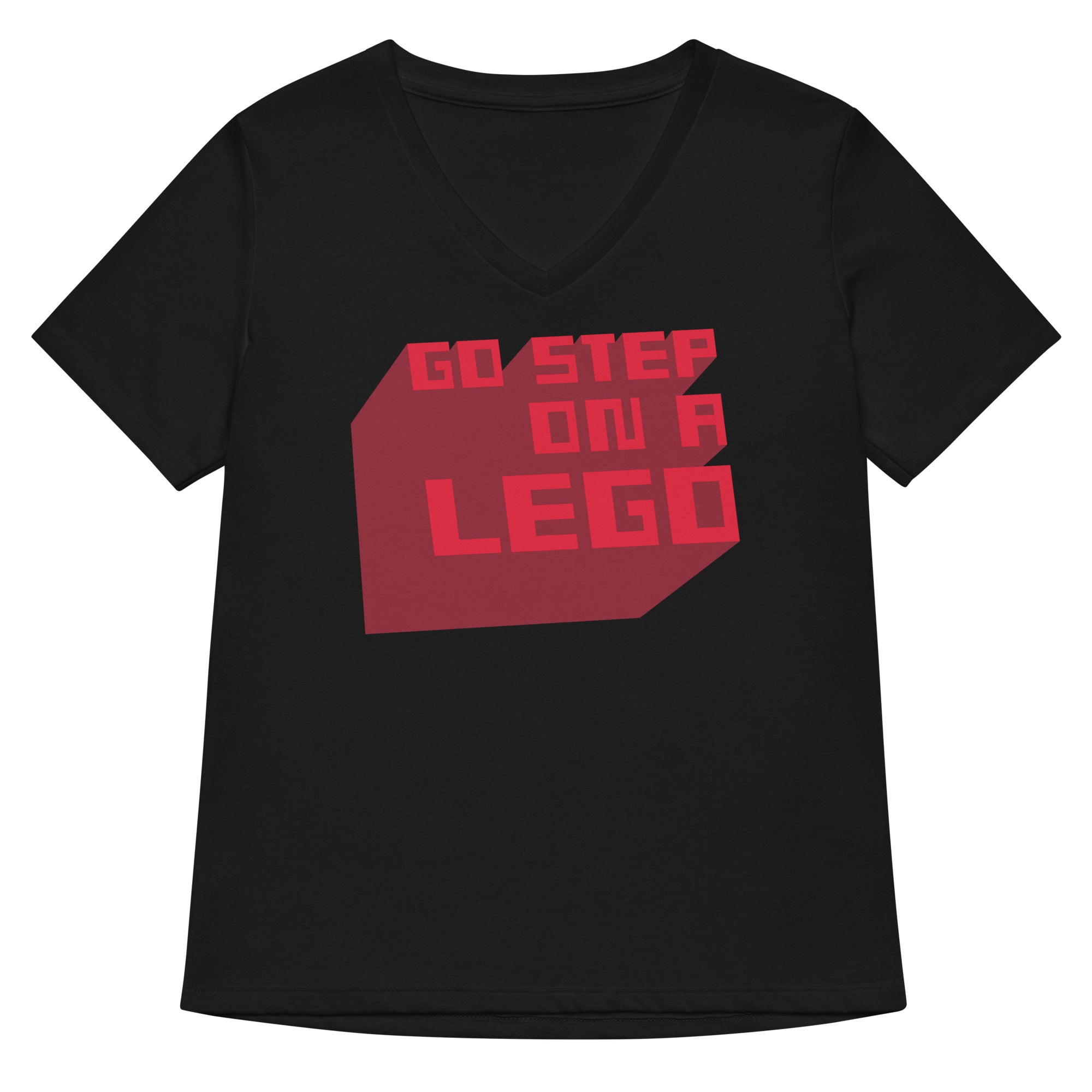 Go Step On A Women S V Neck Tee V Neck T Shirt US Trend