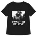 I Want To Believe Tardis Women S V Neck Tee V Neck T Shirt Clean Design