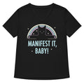 Manifest It Baby Women S V Neck Tee V Neck T Shirt Premium Print