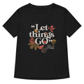 Let Things Go Fall Women S V Neck Tee V Neck T Shirt Minimal Style