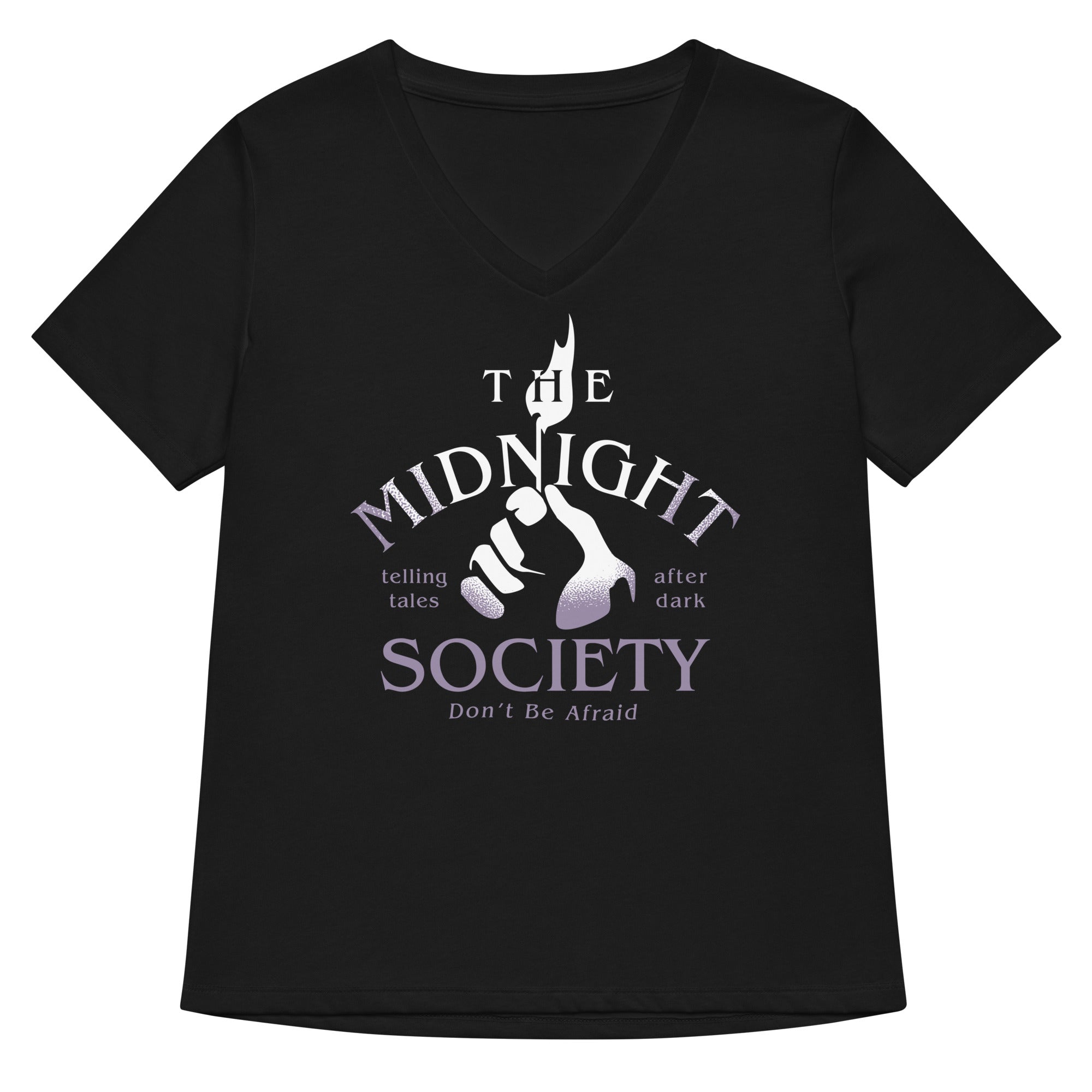 The Midnight Society Women S V Neck Tee V Neck T Shirt Premium Print