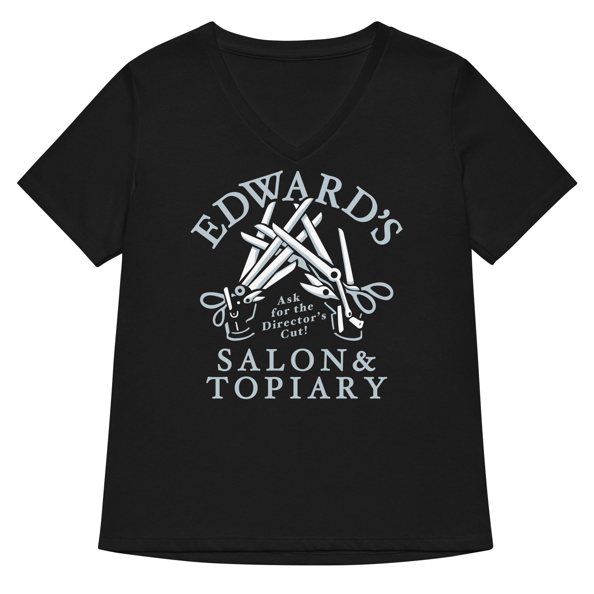 Edward S Salon And Topiary Women V Neck Tee V Neck T Shirt Everyday Wear