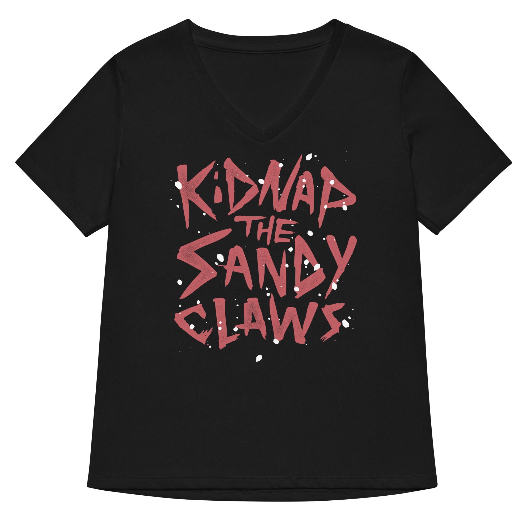 Kidnap The Sandy Claws Women S V Neck Tee V Neck T Shirt Minimal Style