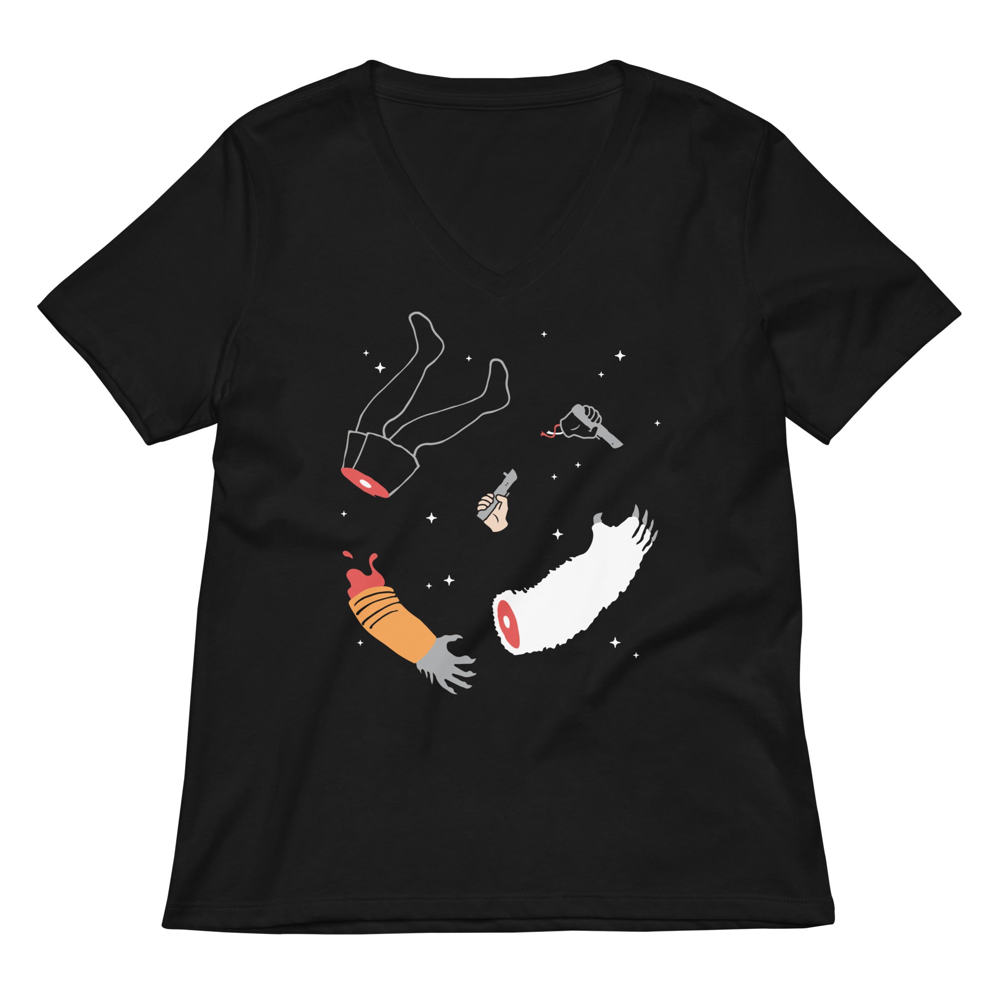 Floating Limbs Women S V Neck Tee V Neck T Shirt Clean Design