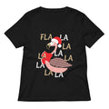 Fla La Lamingo Women S V Neck Tee V Neck T Shirt Everyday Wear