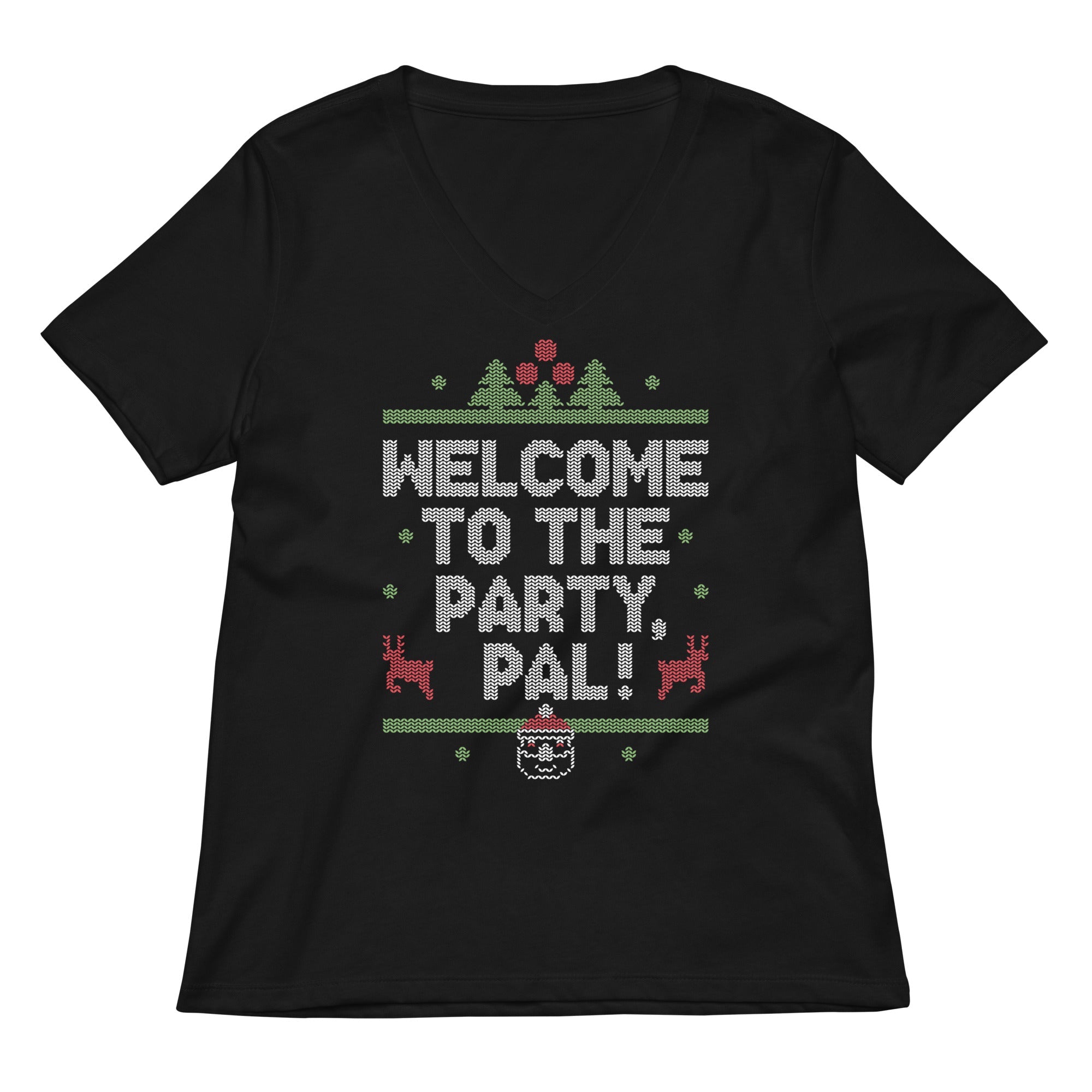 Welcome To The Party Pal Women S V Neck Tee V Neck T Shirt Minimal Style