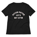 Pitter Patter Let S Get At Er Women V Neck Tee V Neck T Shirt US Trend