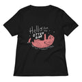 Hello From The Otter Side Women S V Neck Tee V Neck T Shirt Premium Print
