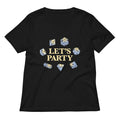 Let S Party Dice Women V Neck Tee V Neck T Shirt Minimal Style