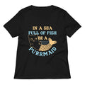 Be A Purrmaid Women S V Neck Tee V Neck T Shirt Gift Ready