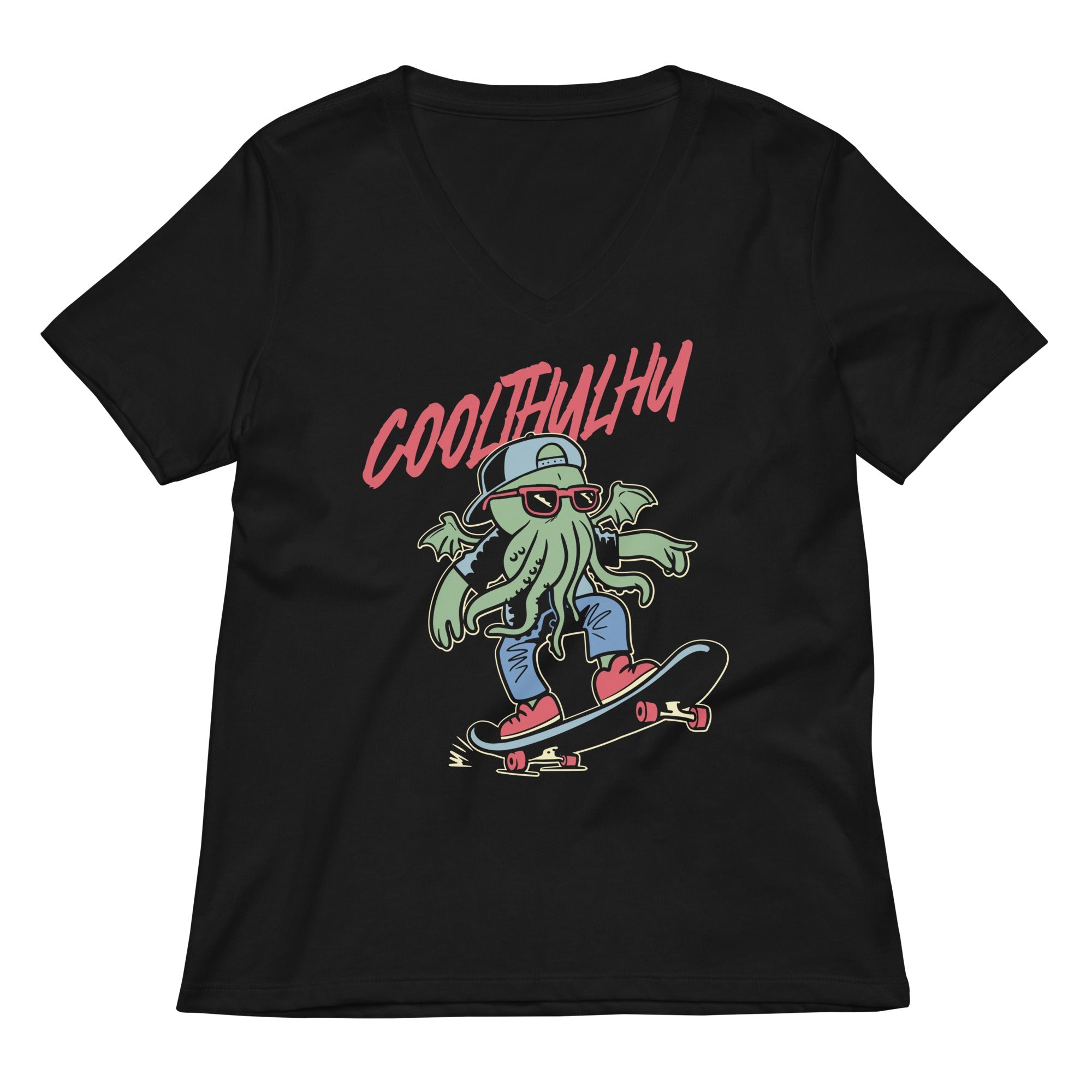Coolthulhu Women S V Neck Tee V Neck T Shirt Clean Design