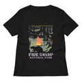 Fire Swamp National Park Women S V Neck Tee V Neck T Shirt Premium Print