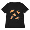 Dino Nugs In Space Women S V Neck Tee V Neck T Shirt Gift Ready
