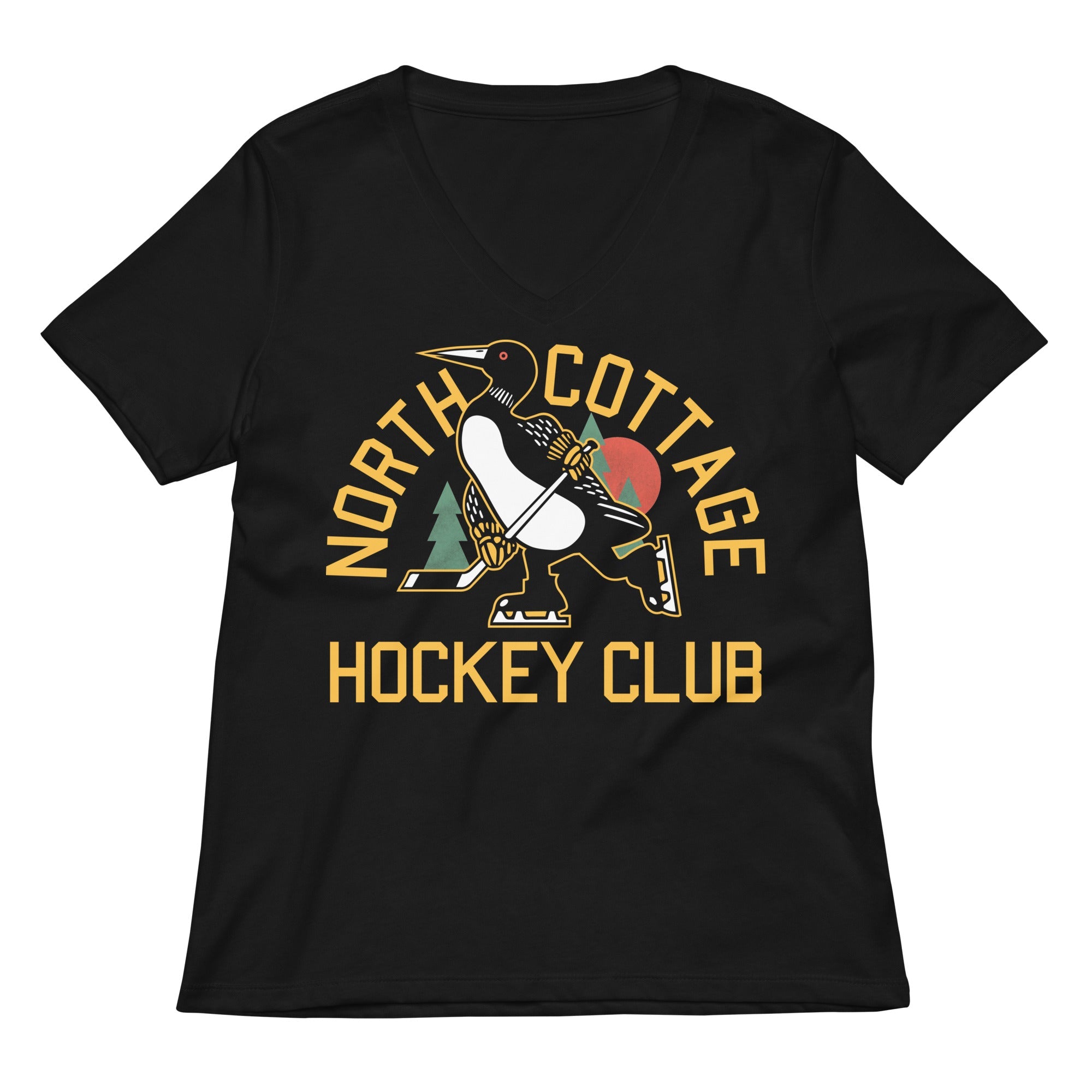North Cottage Hockey Club Women S V Neck Tee V Neck T Shirt Minimal Style